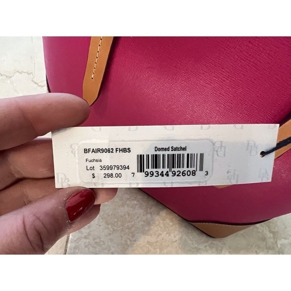 Dooney & Bourke Fuchsia Dome Satchel Bag.NWT - Picture 4 of 6